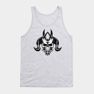 Demon skull BW Tank Top